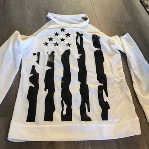 Distesssed American flag shirt
